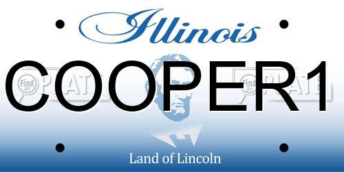 COOPER1 Illinois License Plate