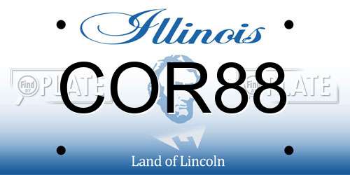 COR88 Illinois License Plate