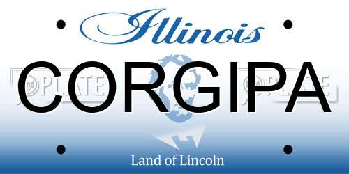 CORGIPA Illinois License Plate