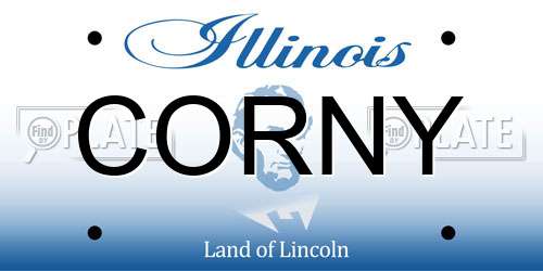 CORNY Illinois License Plate