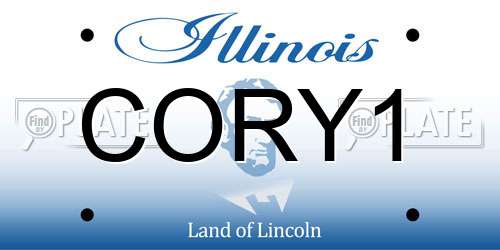 CORY1 Illinois License Plate