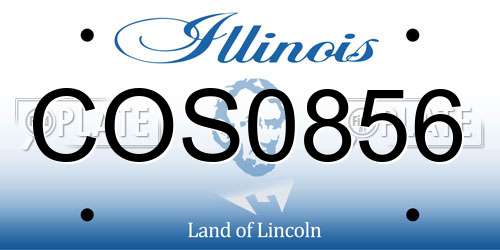 COS0856 Illinois License Plate