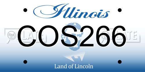 COS266 Illinois License Plate