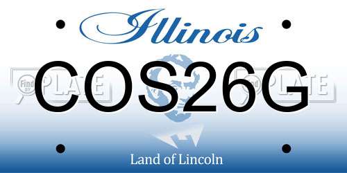 COS26G Illinois License Plate