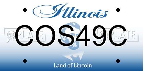 COS49C Illinois License Plate