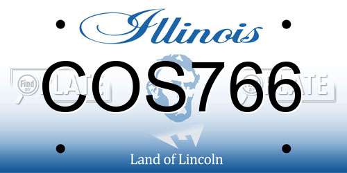COS766 Illinois License Plate