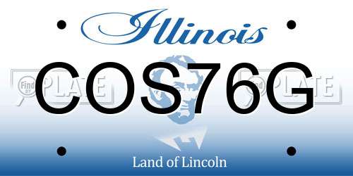 COS76G Illinois License Plate