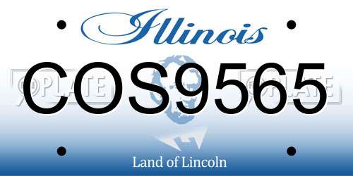 COS9565 Illinois License Plate