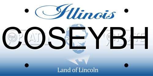 COSEYBH Illinois License Plate