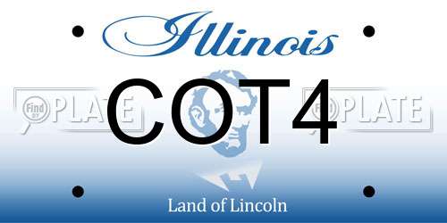 COT4 Illinois License Plate