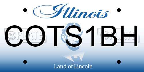 COTS1BH Illinois License Plate