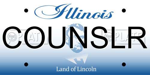 COUNSLR Illinois License Plate