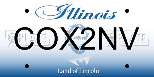 COX2NV Illinois License Plate