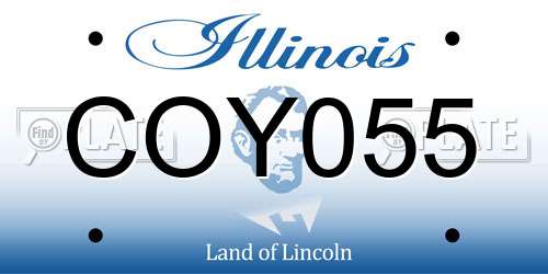 COY055 Illinois License Plate