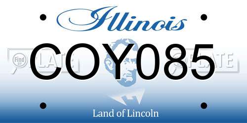 COY085 Illinois License Plate