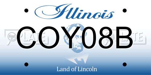 COY08B Illinois License Plate