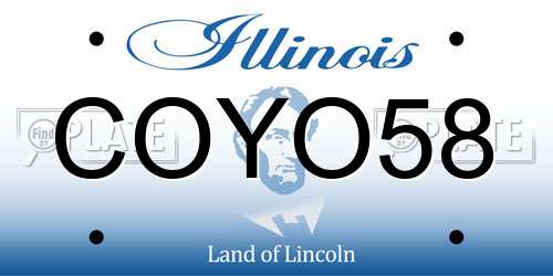 COYO58 Illinois License Plate