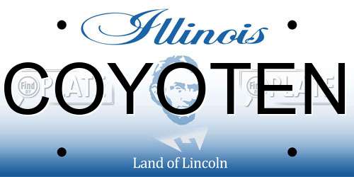 COYOTEN Illinois License Plate