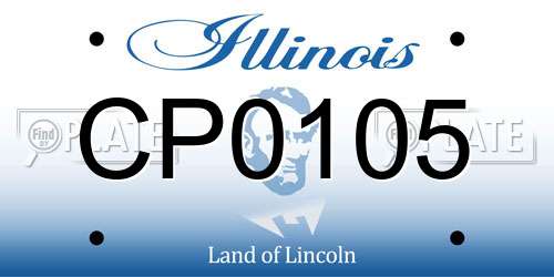 CP0105 Illinois License Plate