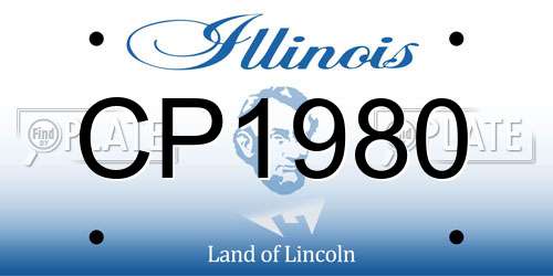 CP1980 Illinois License Plate