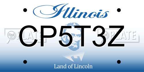 CP5T3Z Illinois License Plate