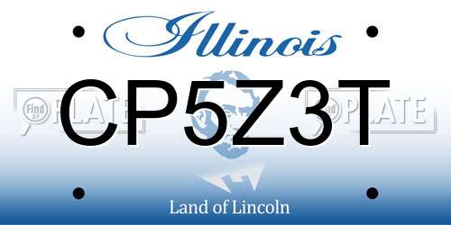 CP5Z3T Illinois License Plate
