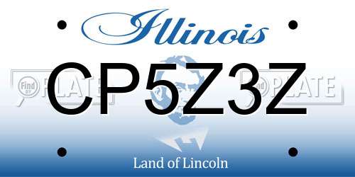 CP5Z3Z Illinois License Plate