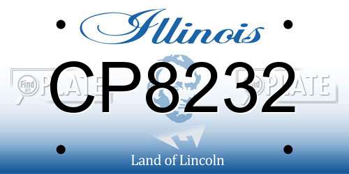 CP8232 Illinois License Plate