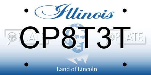 CP8T3T Illinois License Plate