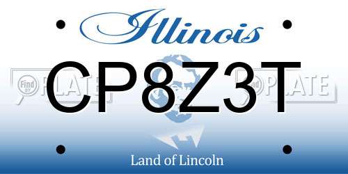 CP8Z3T Illinois License Plate