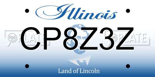 CP8Z3Z Illinois License Plate