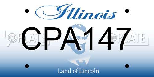 CPA147 Illinois License Plate