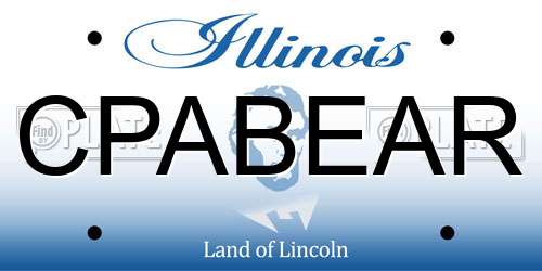 CPABEAR Illinois License Plate