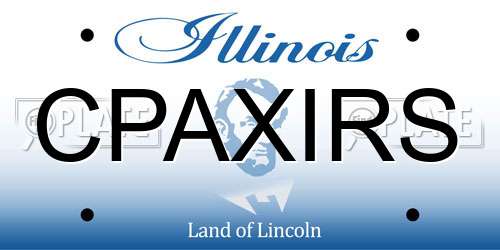 CPAXIRS Illinois License Plate