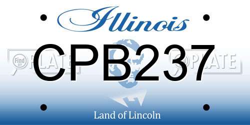 CPB237 Illinois License Plate