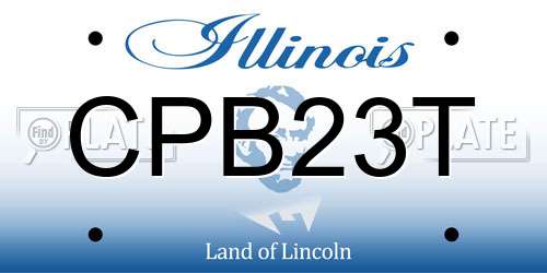 CPB23T Illinois License Plate