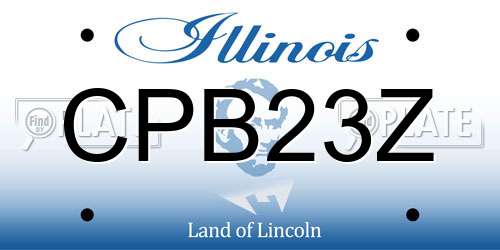 CPB23Z Illinois License Plate