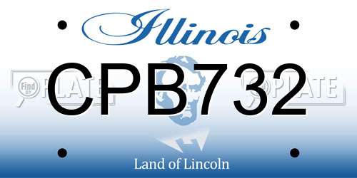 CPB732 Illinois License Plate