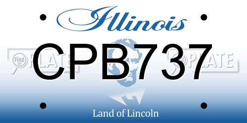 CPB737 Illinois License Plate