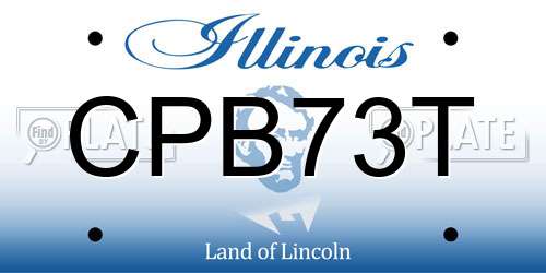 CPB73T Illinois License Plate