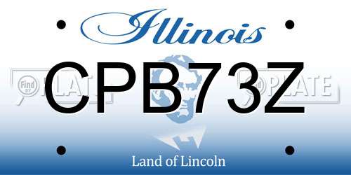 CPB73Z Illinois License Plate