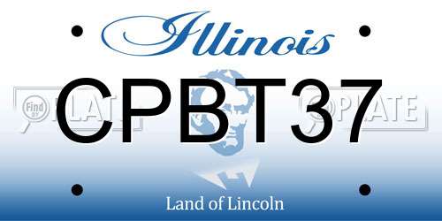 CPBT37 Illinois License Plate