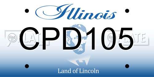 CPD105 Illinois License Plate