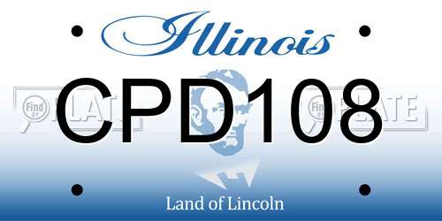 CPD108 Illinois License Plate