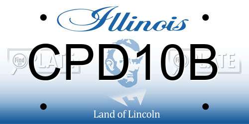 CPD10B Illinois License Plate