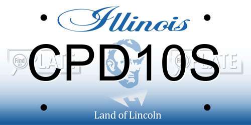 CPD10S Illinois License Plate