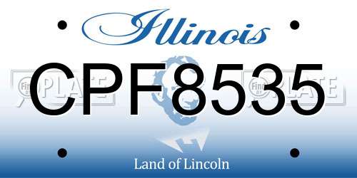 CPF8535 Illinois License Plate