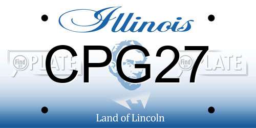 CPG27 Illinois License Plate