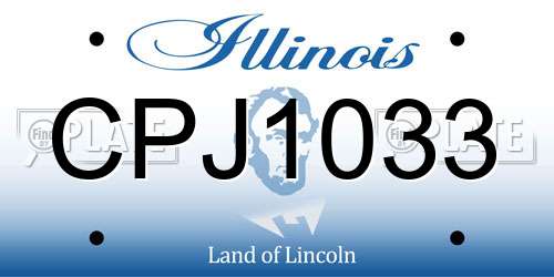 CPJ1033 Illinois License Plate