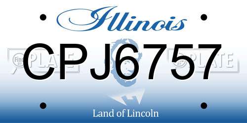 CPJ6757 Illinois License Plate